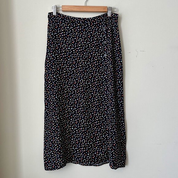 The Reformation Jaime Side Slit Midi Skirt in Confetti Size 8 - Picture 2 of 6